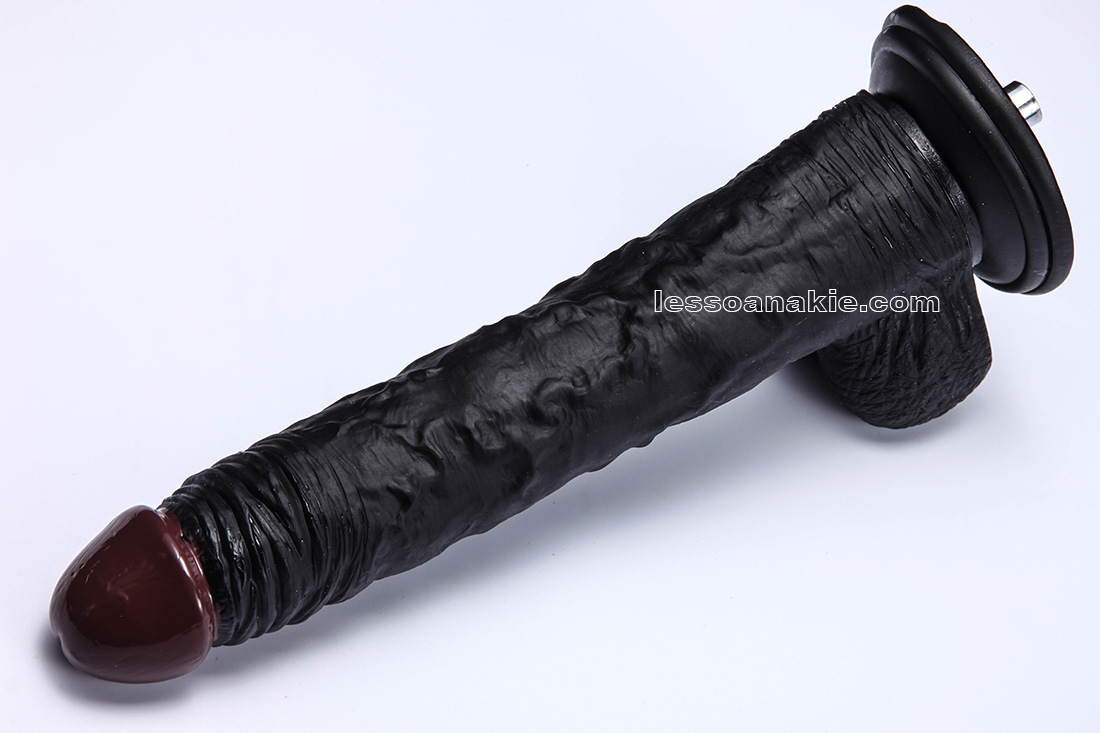 D04 Black Dildo Long and Slim with small penis tip